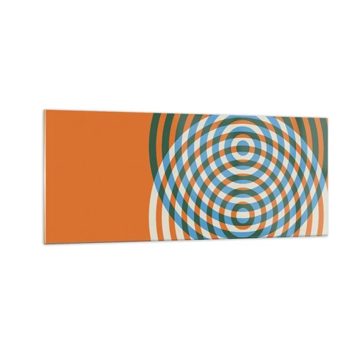 Impression sur verre - Image sur verre - Variation circulaire abstraite - 100x40 cm