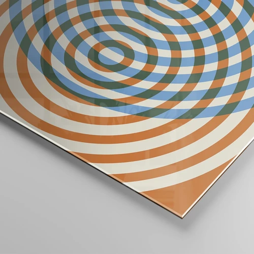 Impression sur verre - Image sur verre - Variation circulaire abstraite - 140x50 cm