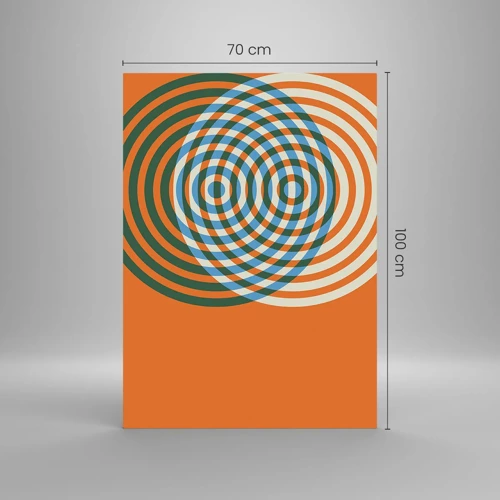 Impression sur verre - Image sur verre - Variation circulaire abstraite - 70x100 cm