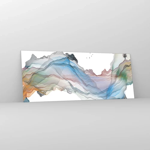 Impression sur verre - Image sur verre - Vers les montagnes de cristal - 100x40 cm