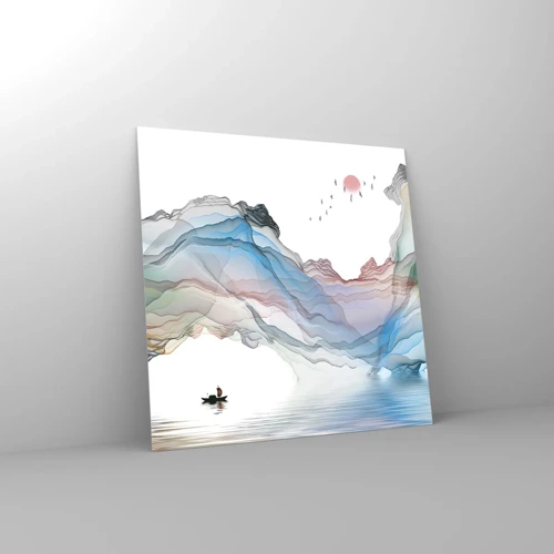 Impression sur verre - Image sur verre - Vers les montagnes de cristal - 60x60 cm