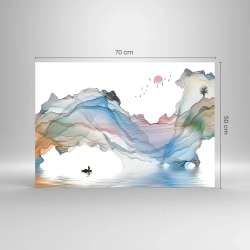 Impression sur verre - Image sur verre - Vers les montagnes de cristal - 70x50 cm