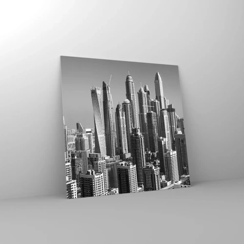 Impression sur verre - Image sur verre - Ville sur le désert - 30x30 cm