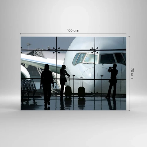 Impression sur verre - Image sur verre - Vis-à-vis de l'aéroport - 100x70 cm