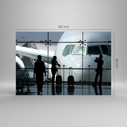 Impression sur verre - Image sur verre - Vis-à-vis de l'aéroport - 120x80 cm