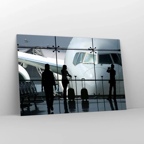 Impression sur verre - Image sur verre - Vis-à-vis de l'aéroport - 120x80 cm