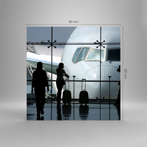 Impression sur verre - Image sur verre - Vis-à-vis de l'aéroport - 60x60 cm