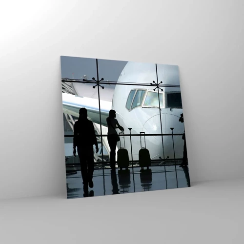 Impression sur verre - Image sur verre - Vis-à-vis de l'aéroport - 60x60 cm