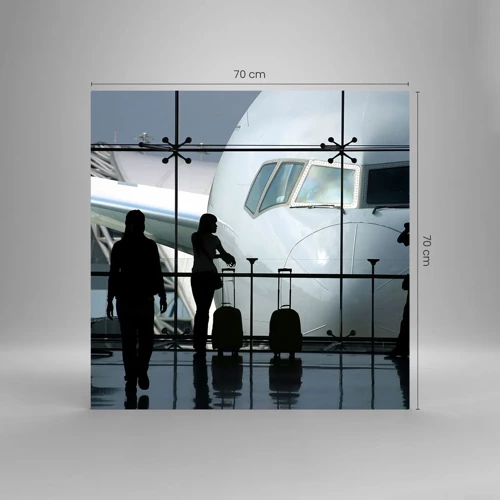 Impression sur verre - Image sur verre - Vis-à-vis de l'aéroport - 70x70 cm