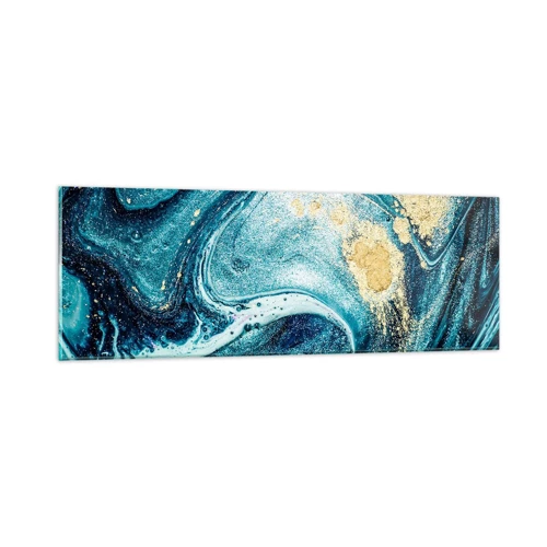 Impression sur verre - Image sur verre - Vortex bleu - 90x30 cm