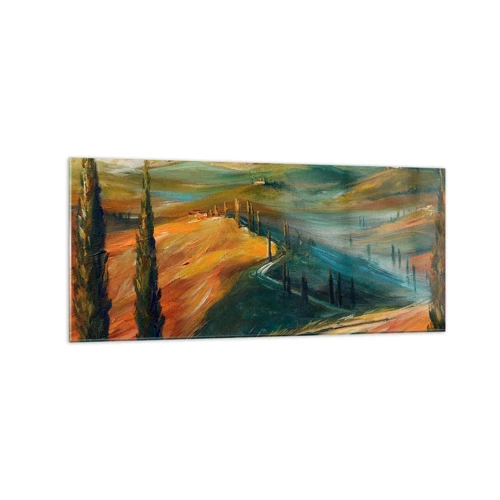 Impression sur verre - Image sur verre - paysage toscan - 120x50 cm