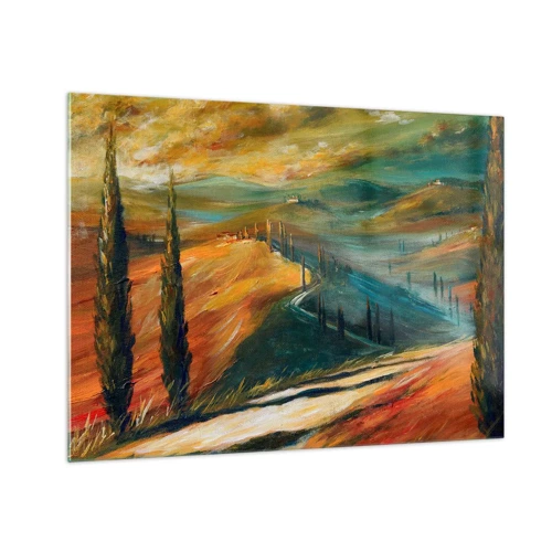 Impression sur verre - Image sur verre - paysage toscan - 70x50 cm