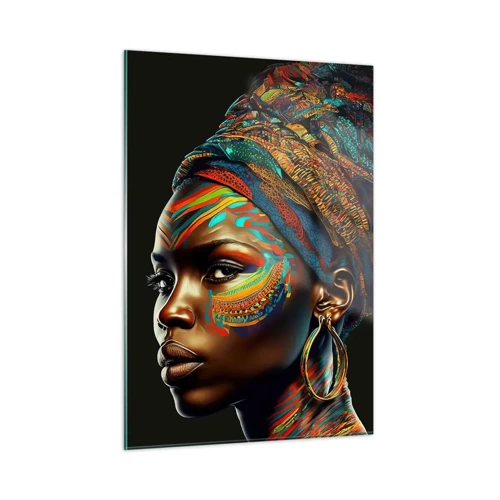 Impression sur verre - Image sur verre - reine africaine - 50x70 cm