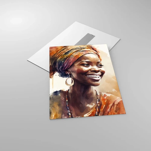 Impression sur verre - Image sur verre - reine africaine - 50x70 cm