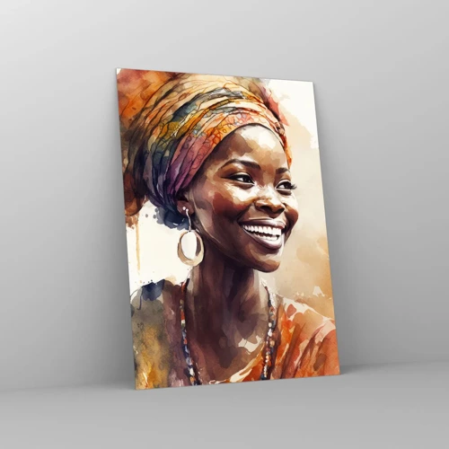 Impression sur verre - Image sur verre - reine africaine - 50x70 cm