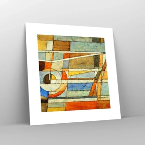 Affiche - Poster - Cubisme sur le chantier - 30x30 cm