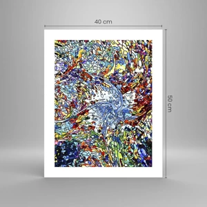 Affiche - Poster - Goutte de vitrail - 40x50 cm