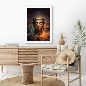 Affiche dans un cadre blanc - Poster - Équilibre spirituel - 30x40 cm