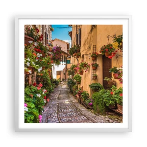 Affiche dans un cadre blanc - Poster - Ruelle italienne - 60x60 cm