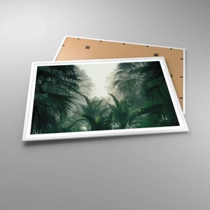 Affiche dans un cadre blanc - Poster - Secret tropical - 100x70 cm