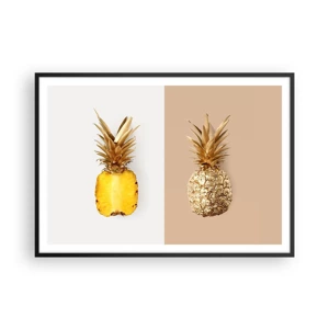 Affiche dans un cadre noir - Poster - Ananas pour nous - 100x70 cm