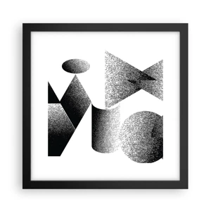 Affiche dans un cadre noir - Poster - Angles et ovales - 30x30 cm