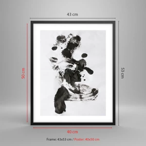 Affiche dans un cadre noir - Poster - De la méthode dans la folie ? - 40x50 cm