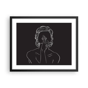 Affiche dans un cadre noir - Poster - La beauté s'épanouit en silence - 50x40 cm