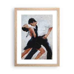 Affiche dans un chêne clair - Poster - Tango de mes rêves et pensées - 30x40 cm