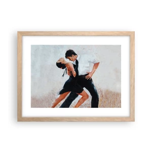 Affiche dans un chêne clair - Poster - Tango de mes rêves et pensées - 40x30 cm