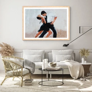 Affiche dans un chêne clair - Poster - Tango de mes rêves et pensées - 40x30 cm