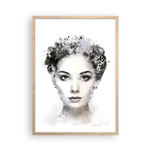 Affiche dans un chêne clair - Poster - Un portrait extrêmement stylé - 50x70 cm