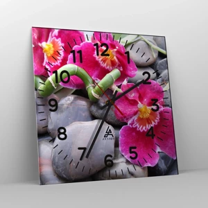 Horloge murale - Pendule murale - Refroidir et chauffer - 30x30 cm