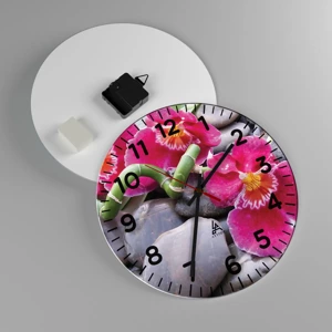 Horloge murale - Pendule murale - Refroidir et chauffer - 30x30 cm