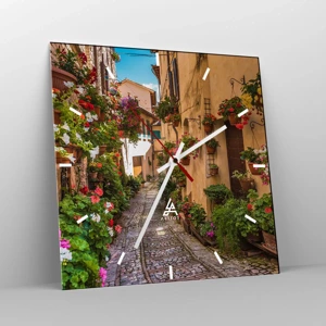 Horloge murale - Pendule murale - Ruelle italienne - 30x30 cm