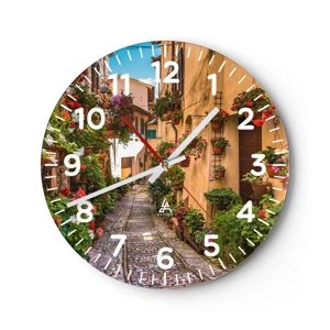 Horloge murale - Pendule murale - Ruelle italienne - 30x30 cm