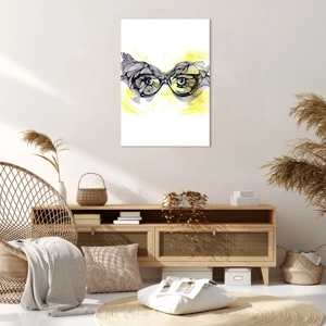 Impression sur toile - Image sur toile - À travers des lunettes bleues - 70x100 cm