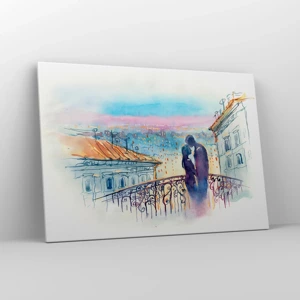 Impression sur toile - Image sur toile - Amoureux de Paris - 100x70 cm