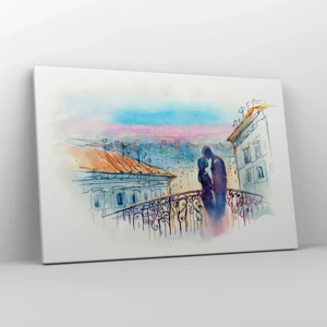 Impression sur toile - Image sur toile - Amoureux de Paris - 120x80 cm