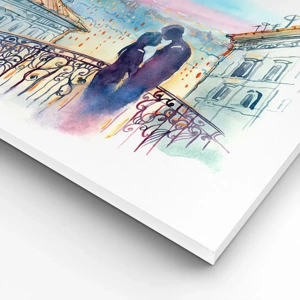 Impression sur toile - Image sur toile - Amoureux de Paris - 120x80 cm