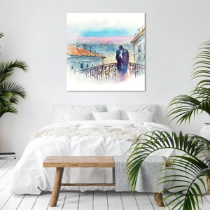 Impression sur toile - Image sur toile - Amoureux de Paris - 40x40 cm