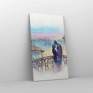 Impression sur toile - Image sur toile - Amoureux de Paris - 45x80 cm