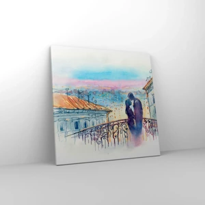 Impression sur toile - Image sur toile - Amoureux de Paris - 50x50 cm