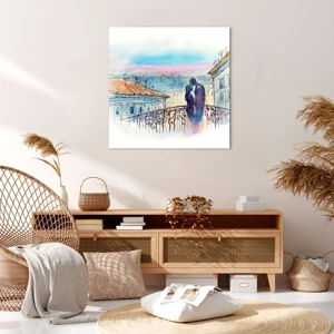 Impression sur toile - Image sur toile - Amoureux de Paris - 70x70 cm