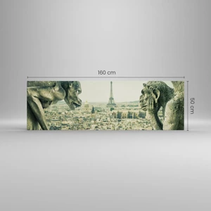 Impression sur toile - Image sur toile - Bavardage parisien - 160x50 cm