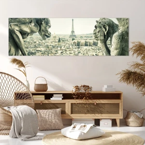 Impression sur toile - Image sur toile - Bavardage parisien - 160x50 cm