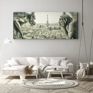 Impression sur toile - Image sur toile - Bavardage parisien - 160x50 cm