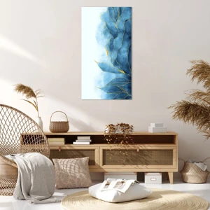 Impression sur toile - Image sur toile - Bleu doré - 65x120 cm