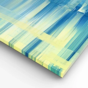 Impression sur toile - Image sur toile - Composition en turquoise - 120x50 cm