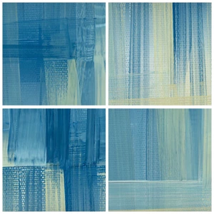 Impression sur toile - Image sur toile - Composition en turquoise - 120x50 cm